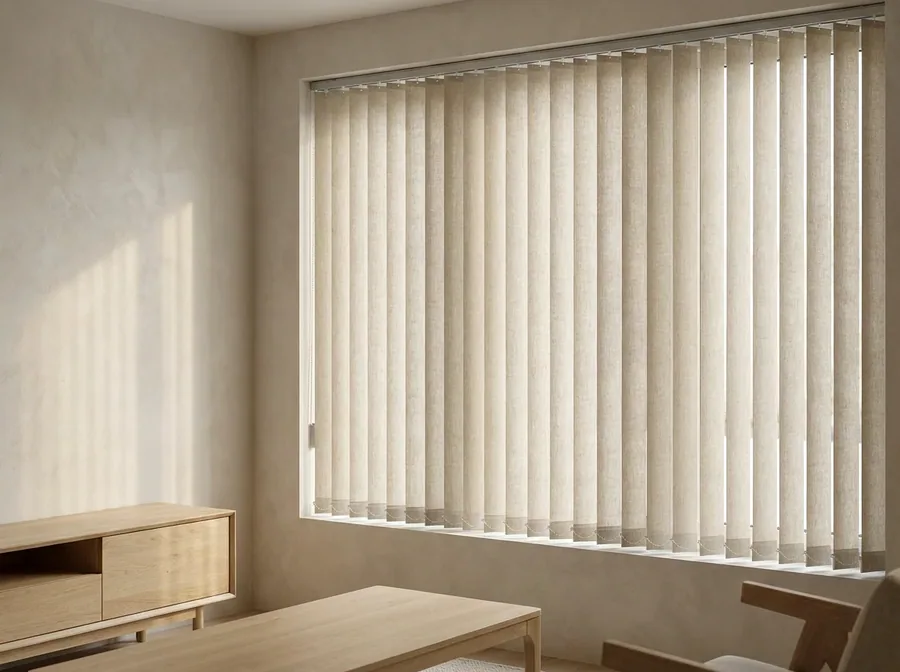 Vertical & panel blinds fitted in a Campsbay home